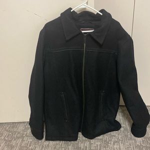 Point Zero Mens Dress Coat- Black- Like New- Size Large